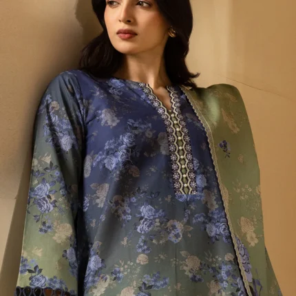 Zellbury Printed Lawn 3 Piece in Green Color WUS26X30766