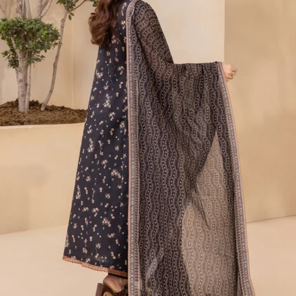 Zellbury Printed Lawn 3 Piece in Black Color WUS26X30826