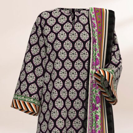 Sapphire Printed Lawn 3 Piece in Black Color U3PDY25V323DS