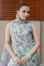 Embroidered Chikankari Cotton 3 Piece WUC26E34053