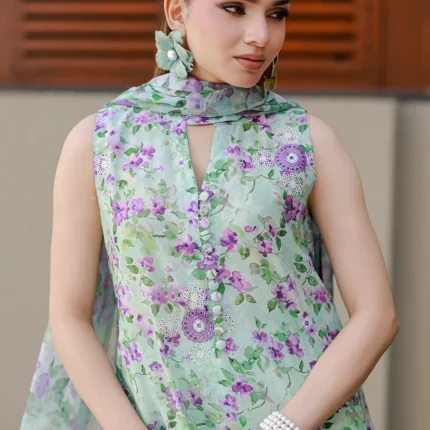 Embroidered Chikankari Cotton 3 Piece WUC26E34053