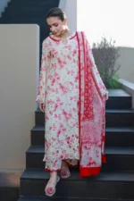 Embroidered Chikankari Cotton 3 Piece in Pink Color WUC26E34068