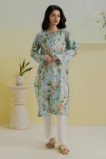 Stitched Printed Textured Lawn Shirt