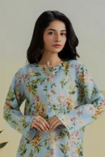 Stitched Printed Textured Lawn Shirt
