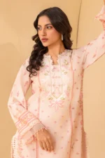 Embroidered Lawn 2 Piece Shirt Trouser in Light Pink Color WUS26E20674
