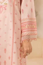 Embroidered Lawn 2 Piece Shirt Trouser in Light Pink Color WUS26E20674