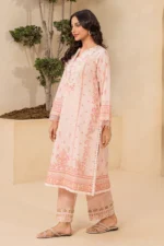 Embroidered Lawn 2 Piece Shirt Trouser in Light Pink Color WUS26E20674