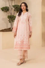 Embroidered Lawn 2 Piece Shirt Trouser in Light Pink Color WUS26E20674