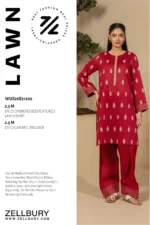 Embroidered Lawn 2 Piece in Red Color WUS26E21209