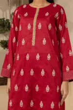 Embroidered Lawn 2 Piece in Red Color WUS26E21209