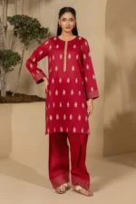 Embroidered Lawn 2 Piece in Red Color WUS26E21209