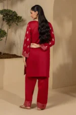 Embroidered Lawn 2 Piece in Red Color WUS26E21209