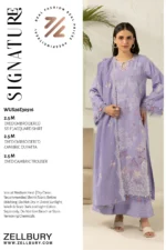 Embroidered Self Jaquard 3 Piece in Lilac Color WUS26E30516