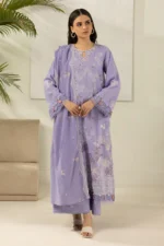Embroidered Self Jaquard 3 Piece in Lilac Color WUS26E30516