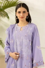 Embroidered Self Jaquard 3 Piece in Lilac Color WUS26E30516
