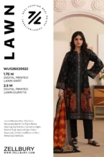 Printed Dupatta Shirt in Black Color WUS26X20522
