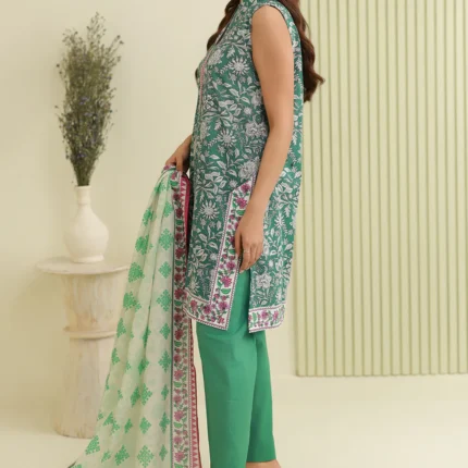Printed Lawn 2 Piece in Green Color WUS26X20805