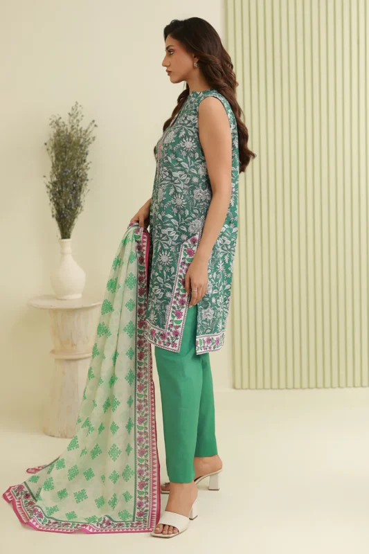 Printed Lawn 2 Piece in Green Color WUS26X20805