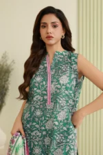 Printed Lawn 2 Piece in Green Color WUS26X20805