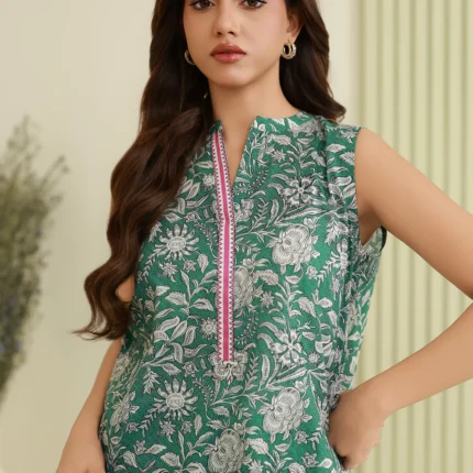 Printed Lawn 2 Piece in Green Color WUS26X20805