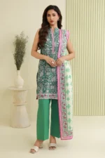 Printed Lawn 2 Piece in Green Color WUS26X20805
