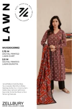 Printed Lawn Dupatta Shirt 2 Piece WUS26X20862