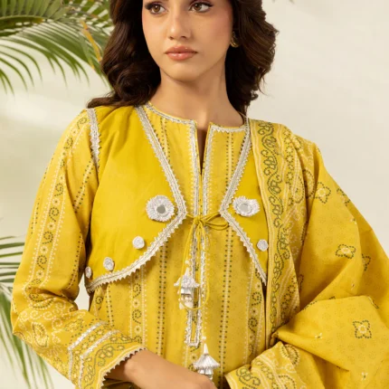 Printed Lawn 3 Piece in Yellow Color WUS26X30481