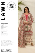 Printed Lawn 3 Piece in Beige Color WUS26X30489