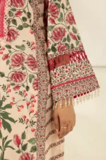 Printed Lawn 3 Piece in Beige Color WUS26X30489