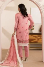 Printed Dobby Lawn 3 Piece in Pink Color WUS26X30700