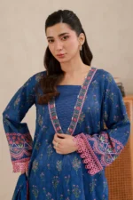 Printed Lawn 3 Piece in Blue Color WUS26X30756