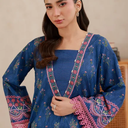 Printed Lawn 3 Piece in Blue Color WUS26X30756