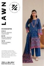 Printed Lawn 3 Piece in Blue Color WUS26X30756
