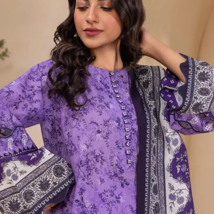 Printed Lawn 3 Piece in Purple Color WUS26X30764
