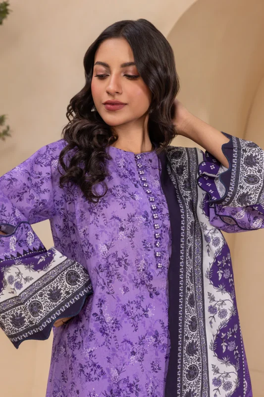 Printed Lawn 3 Piece in Purple Color WUS26X30764