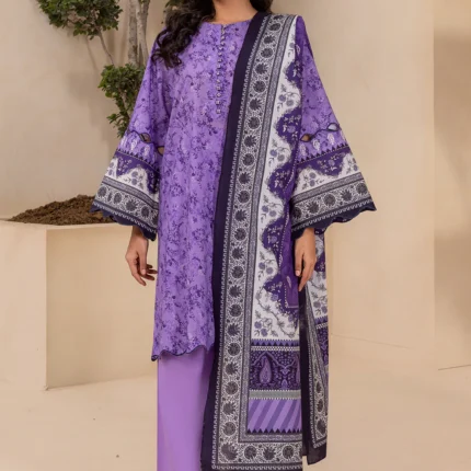 Printed Lawn 3 Piece in Purple Color WUS26X30764