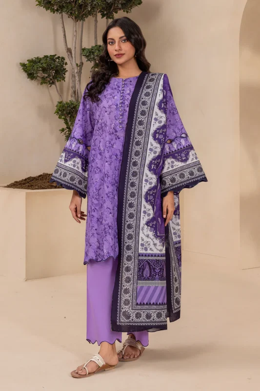 Printed Lawn 3 Piece in Purple Color WUS26X30764