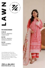Printed Lawn 3 Piece in Red Color WUS26X30823