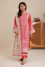 Printed Lawn 3 Piece in Red Color WUS26X30823
