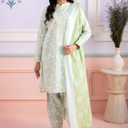 Printed Lawn 3 Piece in Mint Blue Color WUS26X30832