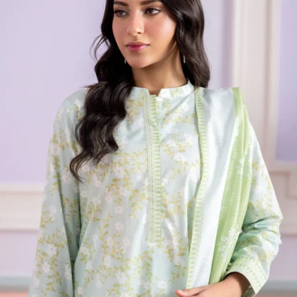 Printed Lawn 3 Piece in Mint Blue Color WUS26X30832