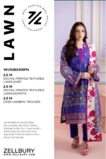 Printed Lawn 3 Piece in Blue Color WUS26X30874