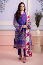 Printed Lawn 3 Piece in Blue Color WUS26X30874