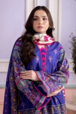 Printed Lawn 3 Piece in Blue Color WUS26X30874