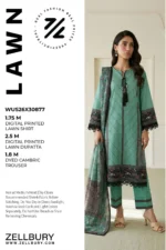 Printed Lawn 3 Piece in Green Color WUS26X30877