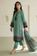 Printed Lawn 3 Piece in Green Color WUS26X30877