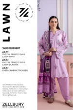 Printed Lawn 3 Piece in Lilac Color WUS26X30887