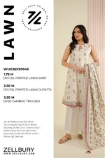 Printed Lawn 3 Piece in Off White Color WUS26X30945