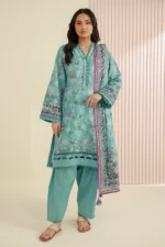 Printed Lawn 3 Piece in Blue Color WUS26X30951