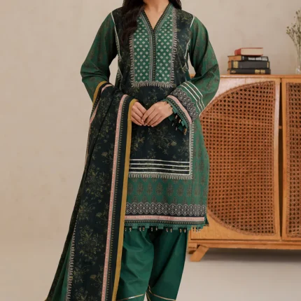 Printed Lawn 3 Piece in Green Color WUS26X31019